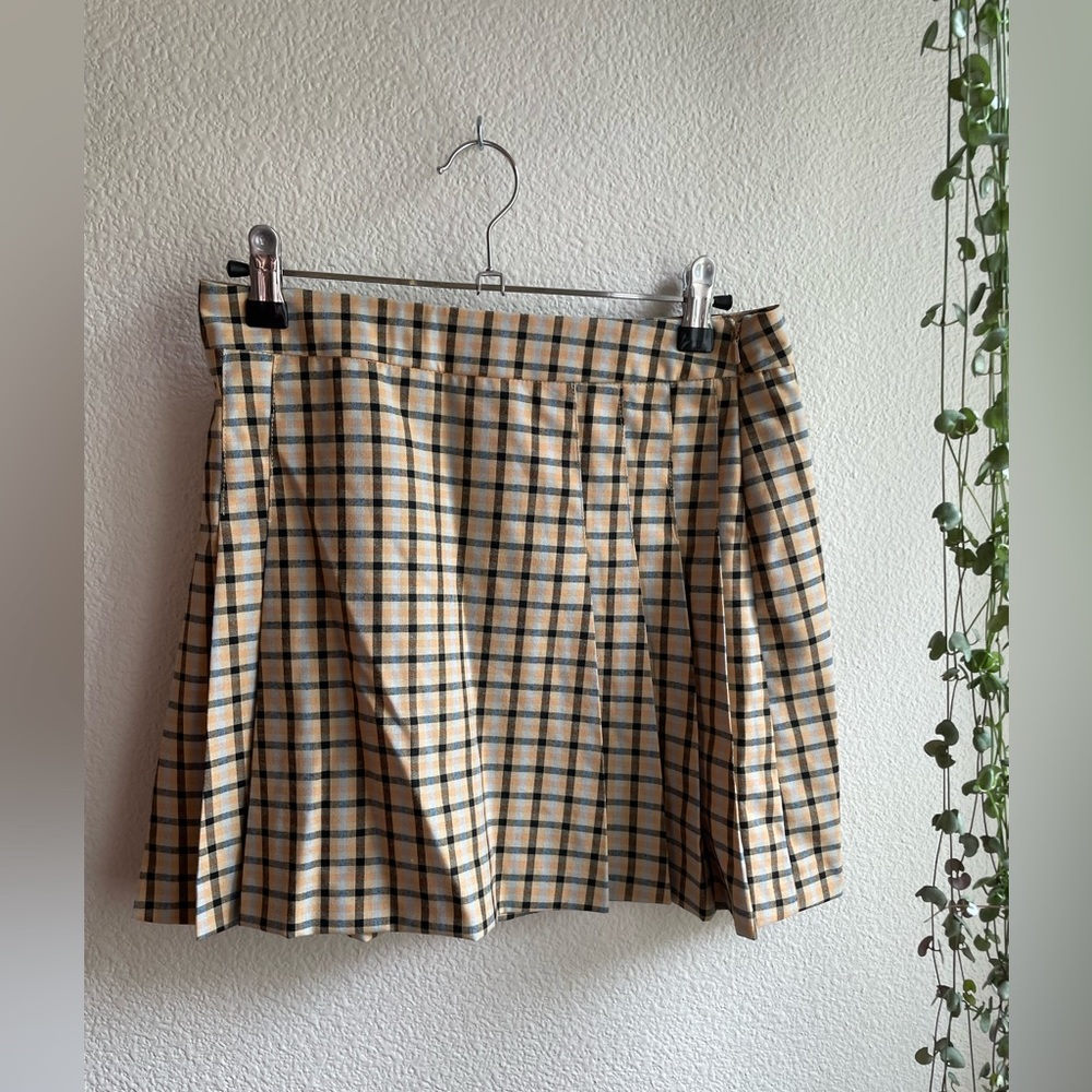 ASOS Pleated Plaid Mini Skirt - Picture 1 of 5